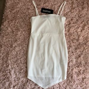 Petite White Bodycon Mini Dress from BooHoo